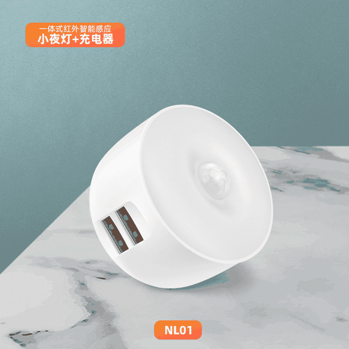 【沃品】USB小夜燈 紅外線智能感應燈 便攜式小夜燈 人體感應燈(NL01)