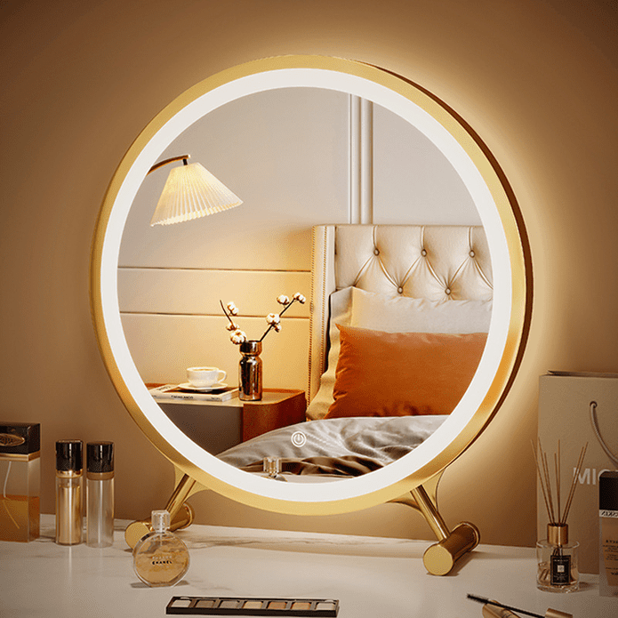 【蔓斯菲爾】LED帶燈檯式大號化妝鏡 補光化妝鏡