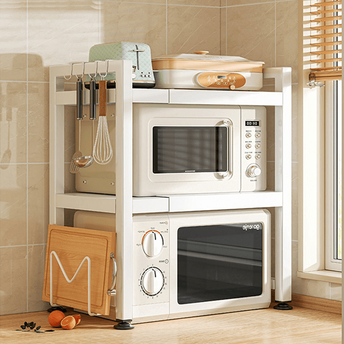 【蔓斯菲爾】廚房多功能伸縮微波爐架子 廚房置物架 烤箱置物架