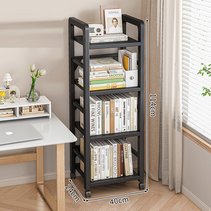 【蔓斯菲爾】落地窄縫多層收納架 簡易可移動小書櫃