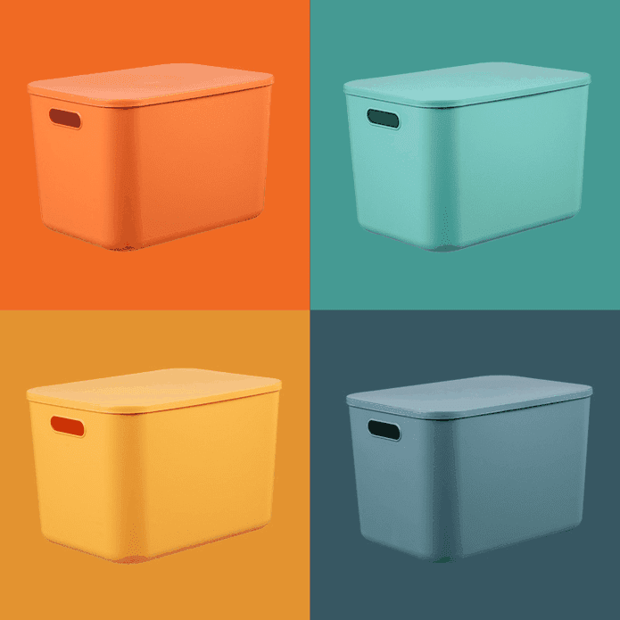 多功能帶蓋收納盒 廚房小物收納盒 臥室收納盒