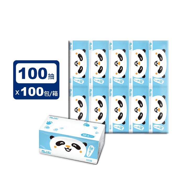 【P&LIFE】熊來了超柔抽取式衛生紙(100抽x10包x10串/箱)