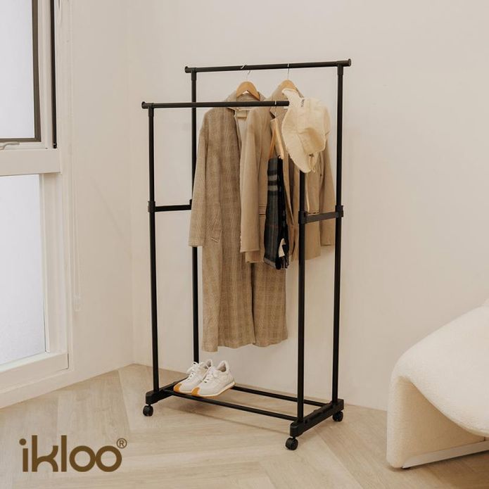 【ikloo】雙桿升降曬衣架