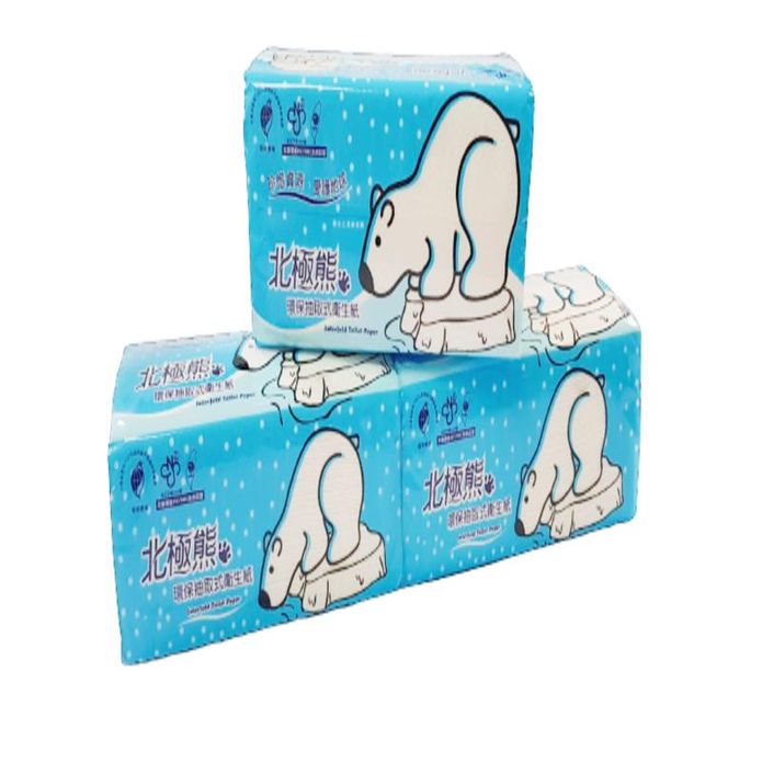【北極熊】環保抽取式衛生紙(100抽x72包/箱)