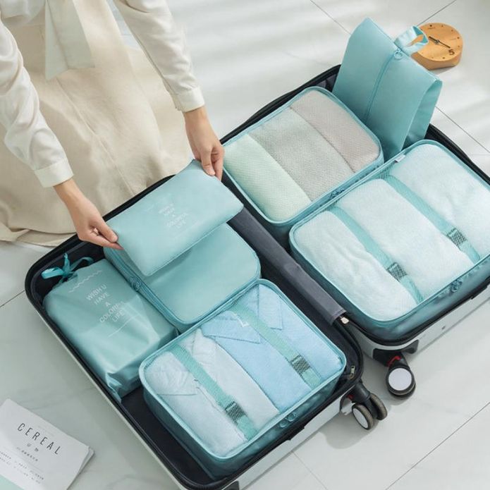 斜紋加厚旅行收納袋七件套組