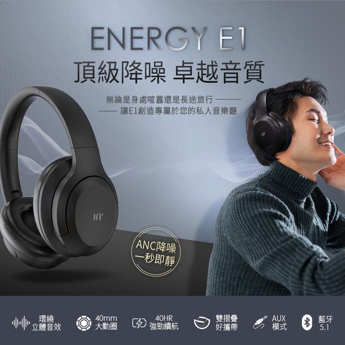 【Miuzic沐音】Energy E1 ANC降噪沉浸式立體聲無線藍牙頭戴式耳機