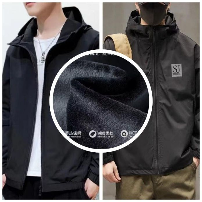 潮流連帽美式工裝夾克衝鋒防風保暖內加絨外套 M-5XL