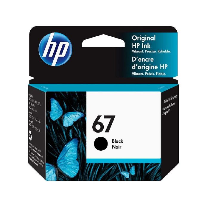 【HP】67 黑色原廠墨水匣(2入優惠組)
