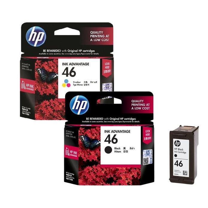 【HP】46 1黑1彩原廠墨水匣2入組(適用2029 4729)
