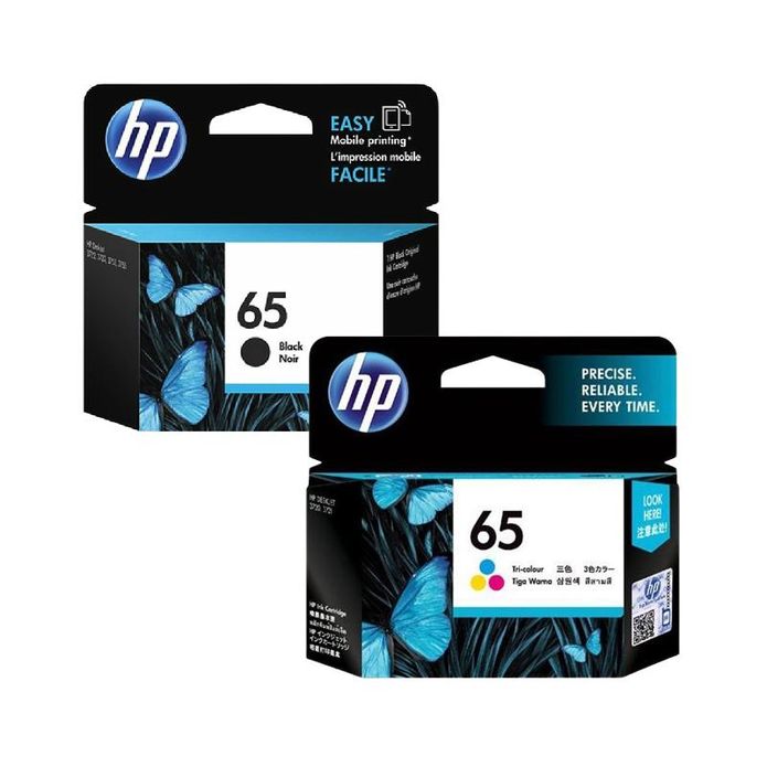 【HP】65 1黑1彩原廠墨水匣2入組(適用5020 2623 3720)