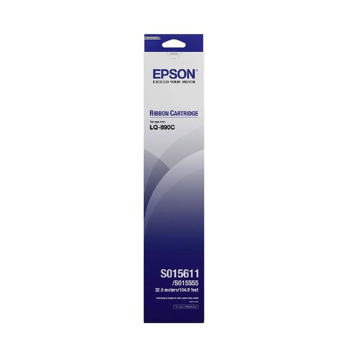 【EPSON】S015611原廠黑色色帶(LQ-690C&LQ-695C)