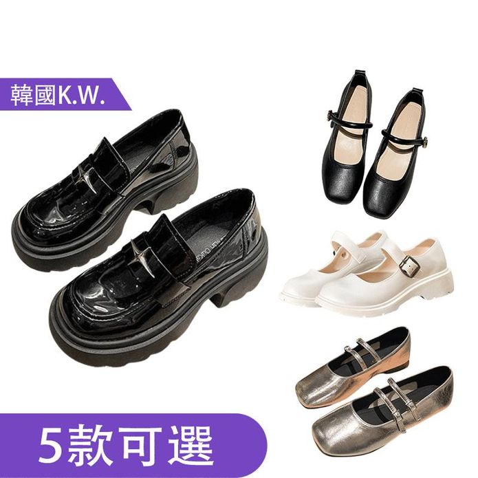 軟底包頭厚底平底復古瑪麗珍鞋 涼鞋 小皮鞋 平底厚底鞋 (五款任選)