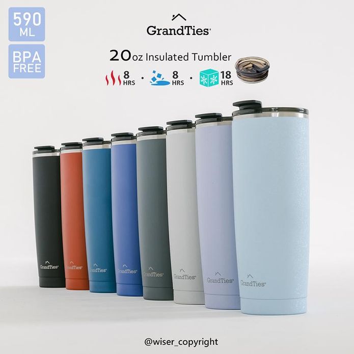 【GrandTies】美國Tritan防漏590ML真空不鏽鋼保溫瓶保溫杯