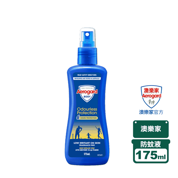 【Aerogard澳樂家】防蚊液175ml 派卡瑞丁