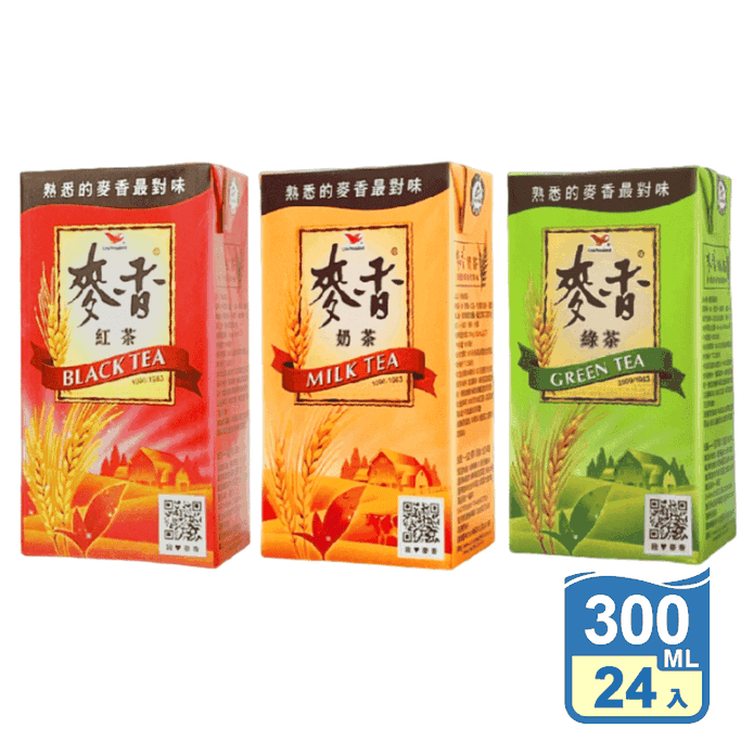 【統一】麥香奶茶/麥香紅茶/麥香綠茶300ml