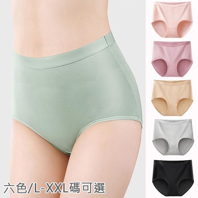 大碼棉柔高彈力舒適棉質高腰內褲 L-XXL 6色 親膚透氣