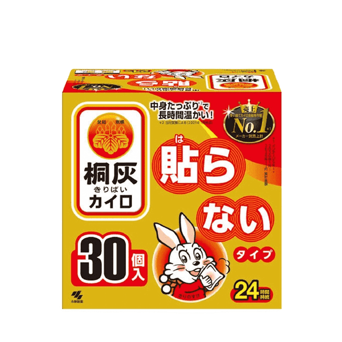 【小林製藥】手握式桐灰小白兔暖暖包 日本境內版 30片/盒