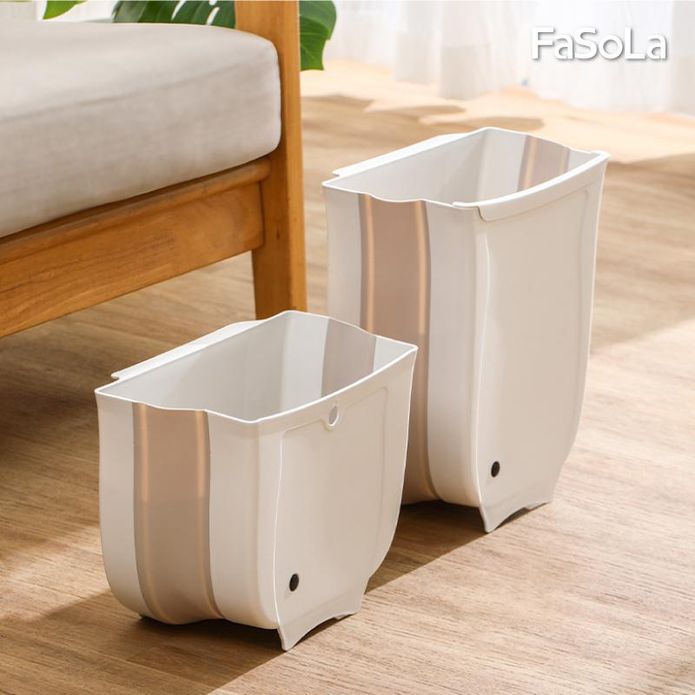 【FaSoLa】櫥櫃門掛式可折疊垃圾桶