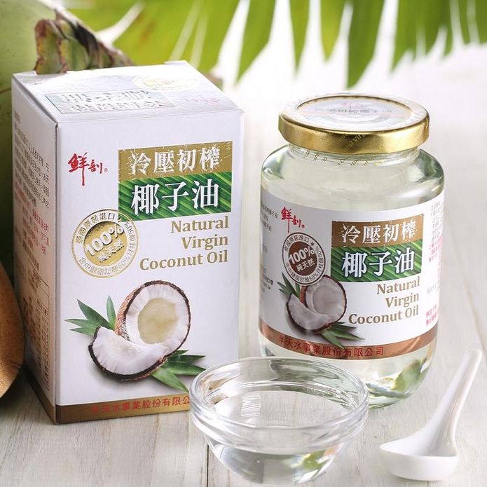 【半天水】100%天然冷壓初搾椰子油450ml 泰國椰子油 烹飪植物油 保養護膚