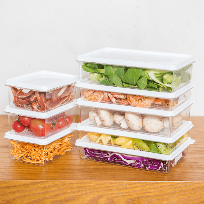輕巧可疊加透明冰箱密封保鮮盒 食物收納盒 多容量可選