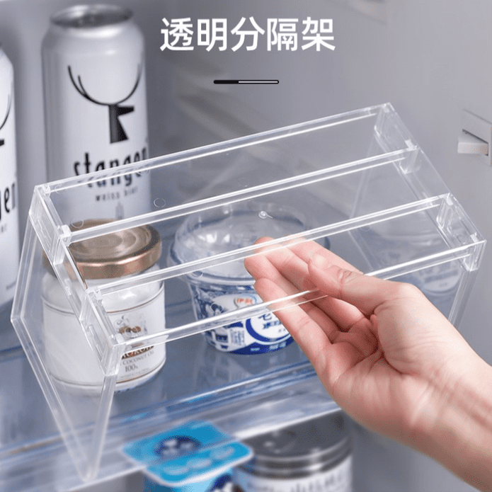 組裝式冰箱收納透明分層架 冰箱分隔架