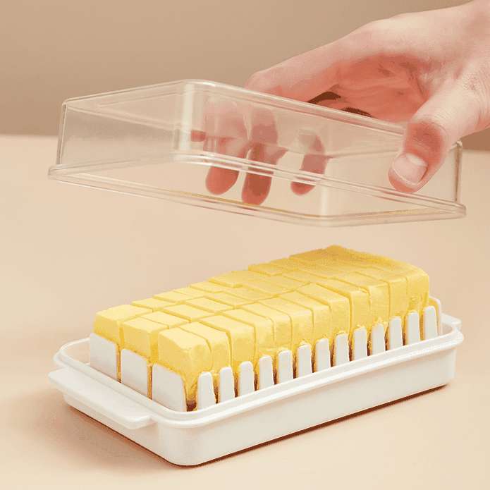 日式透明蓋奶油切割收納盒 奶油保鮮盒