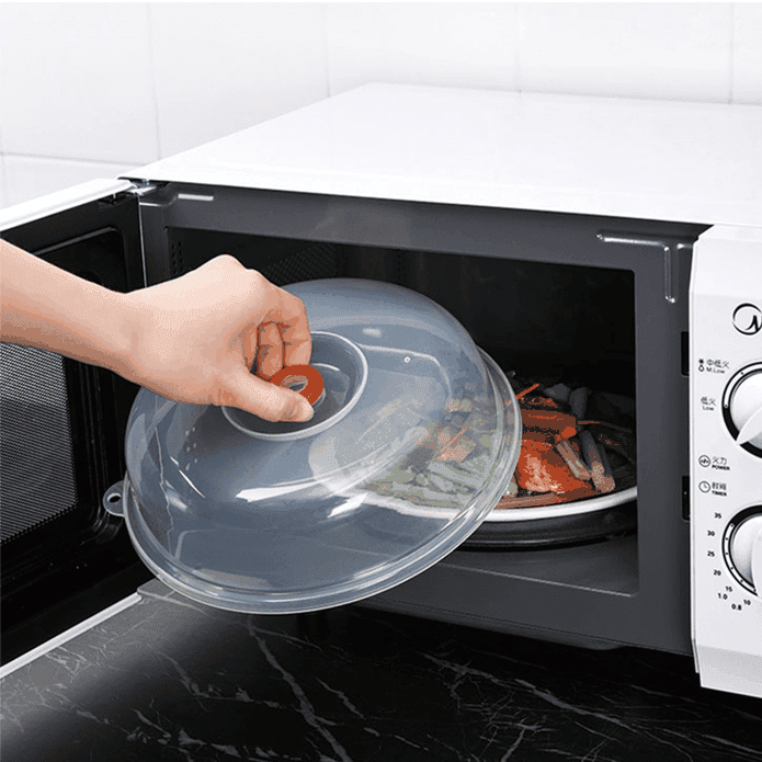 防燙提手飯菜保鮮蓋 透明微波爐防油蓋
