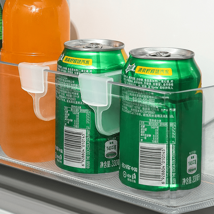 冰箱分類收納透明分隔板 自由調節分隔夾板 (4入／組)