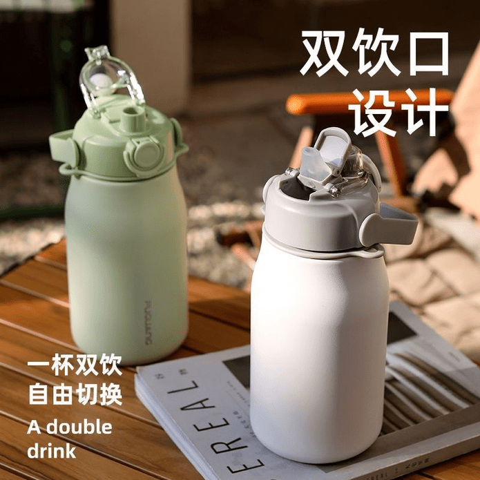 【富光】316不鏽鋼保溫吸管水壺(1.3L／1.8L) 兩色任選