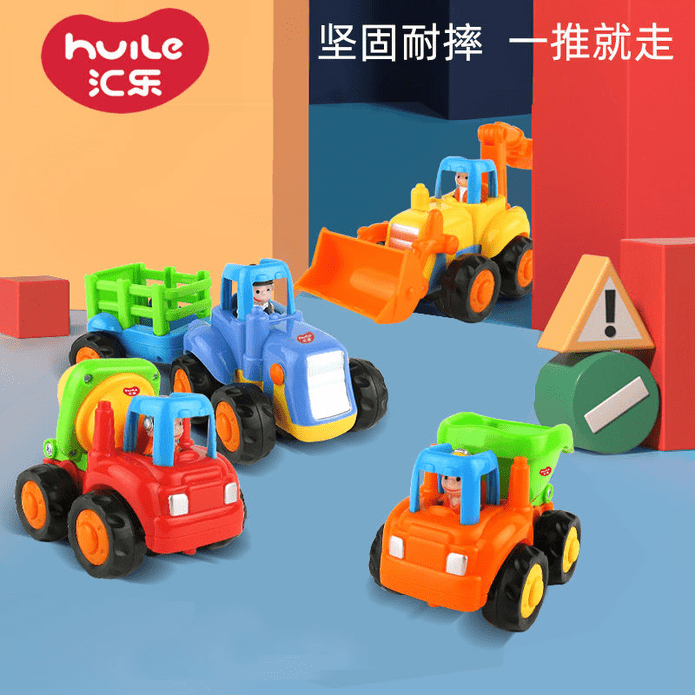 【匯樂玩具】快樂工程隊玩具迴力車 推土機 拖拉機 攪拌車 兒童玩具 汽車玩具