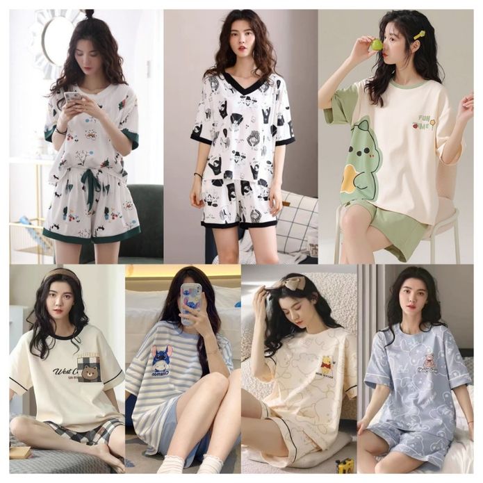夏季短袖寬鬆休閒可外穿居家服睡衣套裝