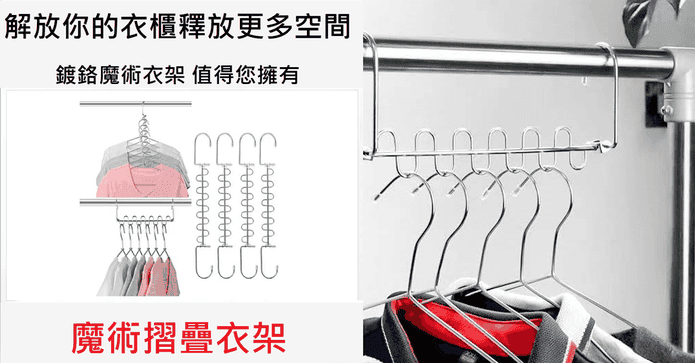 省空間可旋轉收納衣架