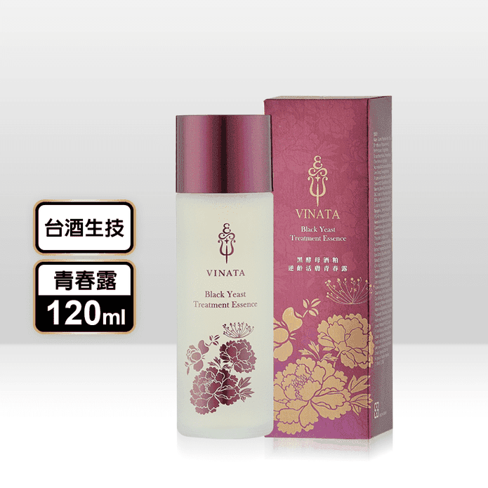 【臺酒生技】黑酵母酒粕逆齡活膚青春露120ml 柔嫩 彈性 雙重發酵酒