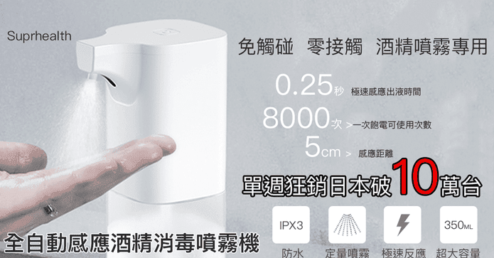 自動感應酒精專用噴霧機