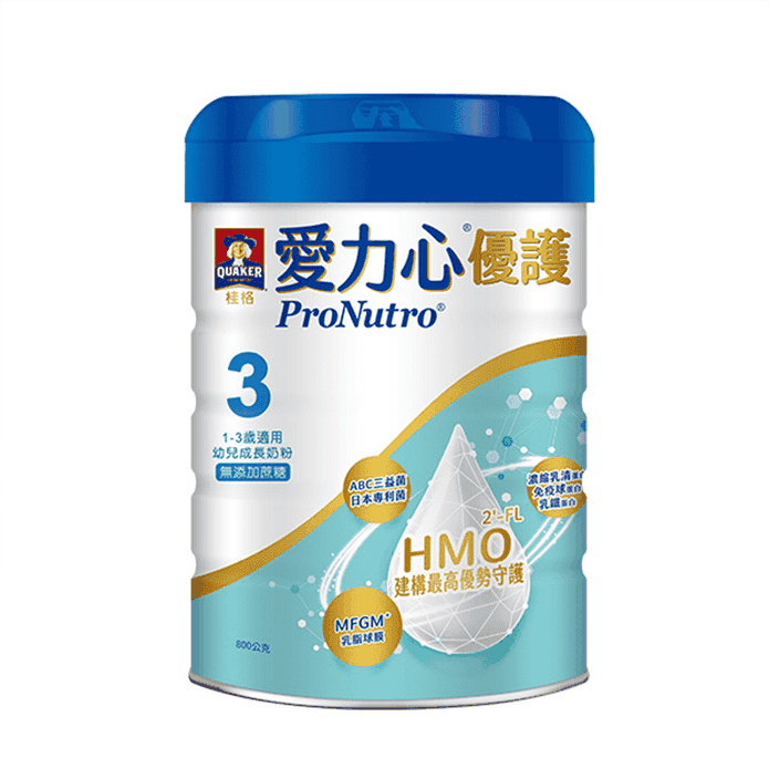 【桂格】愛力心優護 幼兒成長奶粉800g/罐 (3號 1-3歲適用 無新增蔗糖)