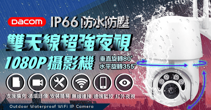 雙天線戶外超防水監視器