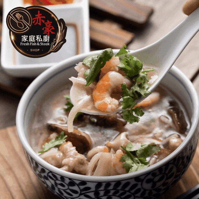 【赤豪家庭私廚】經典古早味幹貝蝦仁海鮮羹 1000g/包
