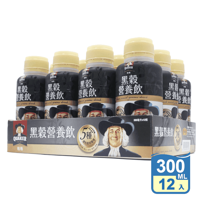 【QUAKER桂格】黑穀營養飲 (300mlx12罐) 桂格養生黑穀飲 養身飲