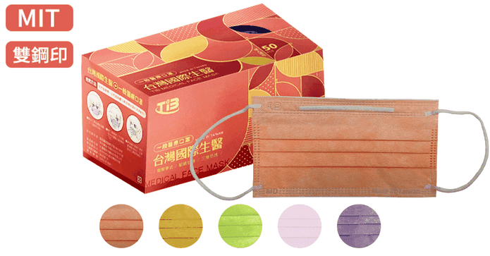 MIT雙鋼印成人醫用⼝罩