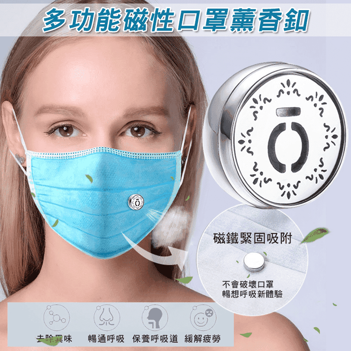 多功能磁性口罩薰香釦