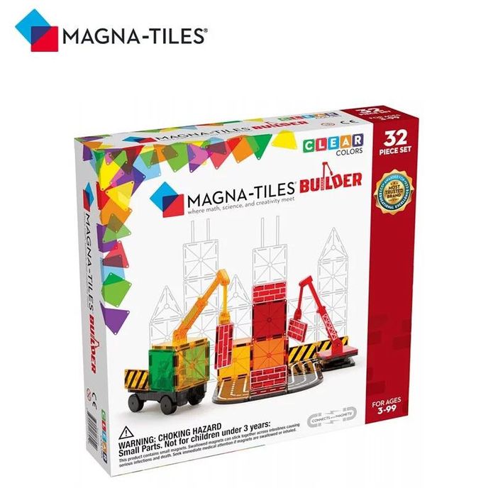 【Magna-Tiles】磁力積木32片-工程基地 磁力片