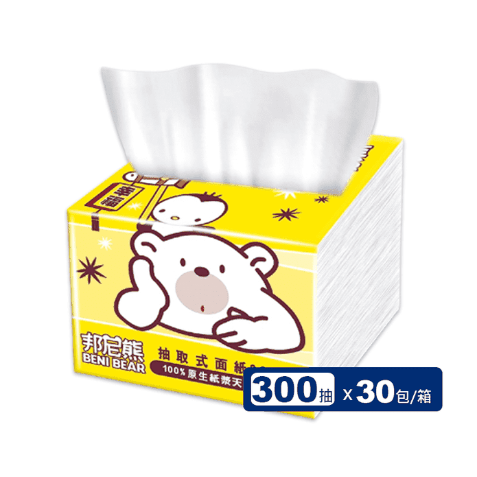 邦尼熊抽取式柔拭紙巾