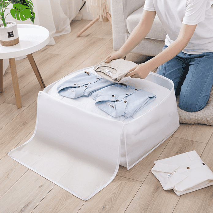 簡約衣物棉被立體防塵收納袋(大+中+小)