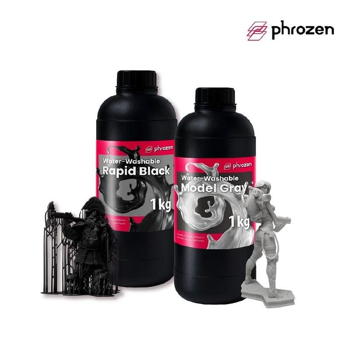 【PHROZEN普羅森】可水洗高速列印樹脂-極速黑&模型灰(1KG裝)