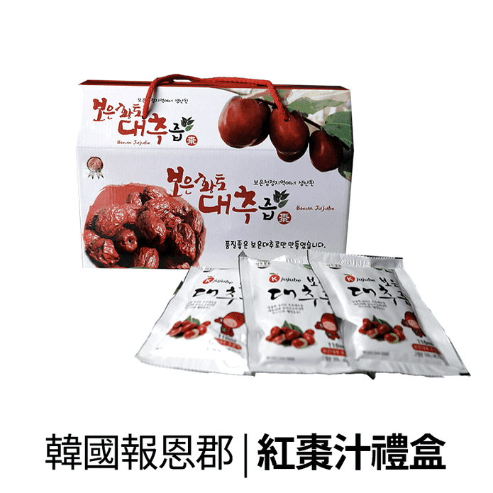 【韓味不二】紅棗汁禮盒(110mlX30入) 韓國原裝進口