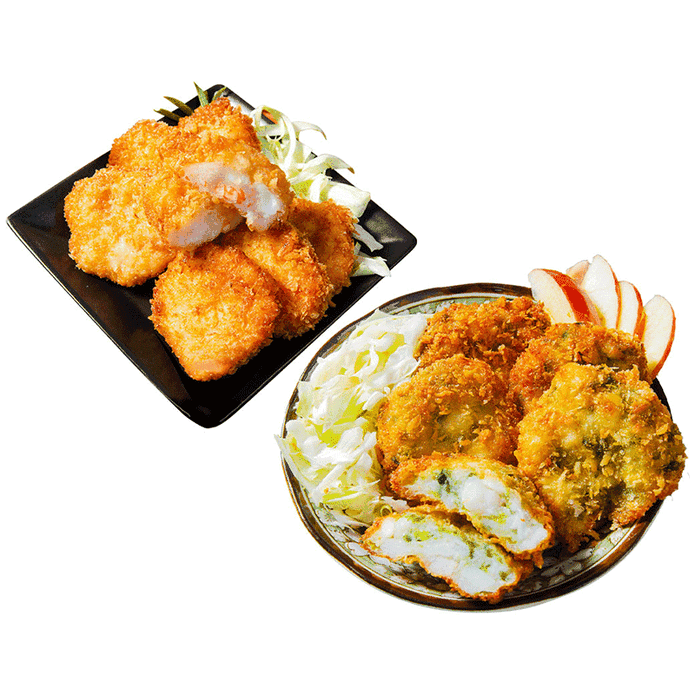 【鮮綠生活】澎湖海菜花枝排／澎湖花枝蝦排(600g/12片/盒)任選 蝦餅 炸蝦