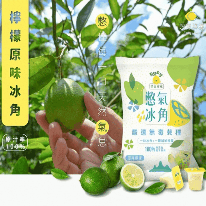 【憋氣檸檬】100%原汁檸檬冰角(10個/袋) 天然無添加檸檬汁冰磚