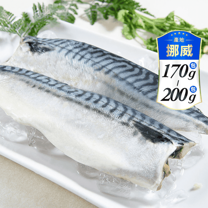 【鮮綠生活】大尺寸超厚正挪威薄鹽鯖魚M (毛重170g-200g/片)