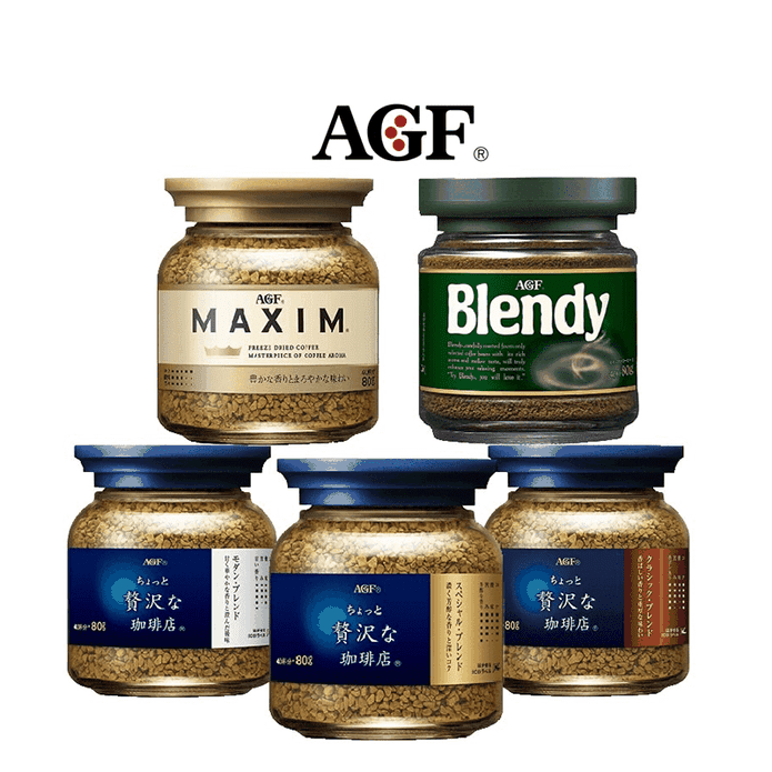 【日本AGF】MAXIM 玻璃罐裝即溶咖啡 金色箴言 藍色華麗贅澤 5款任選
