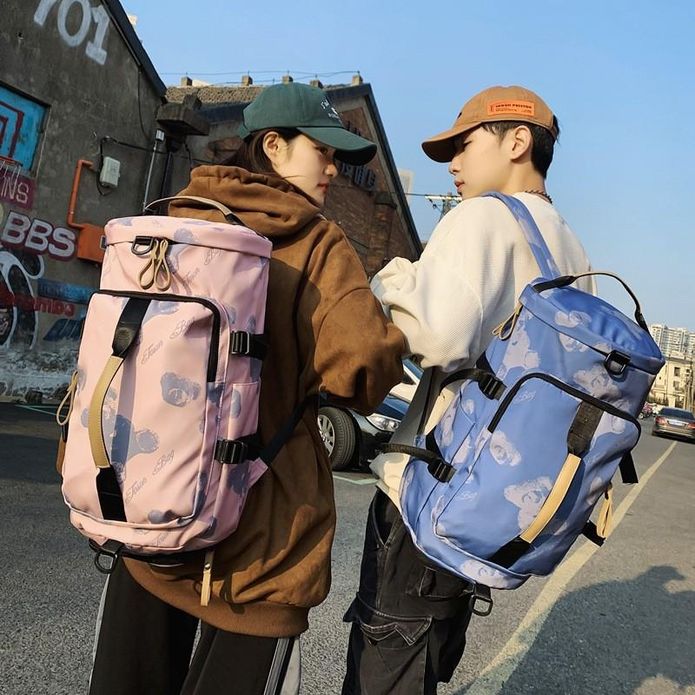大容量手提行李袋摺疊旅行包防潑水健身雙肩包 3色可挑